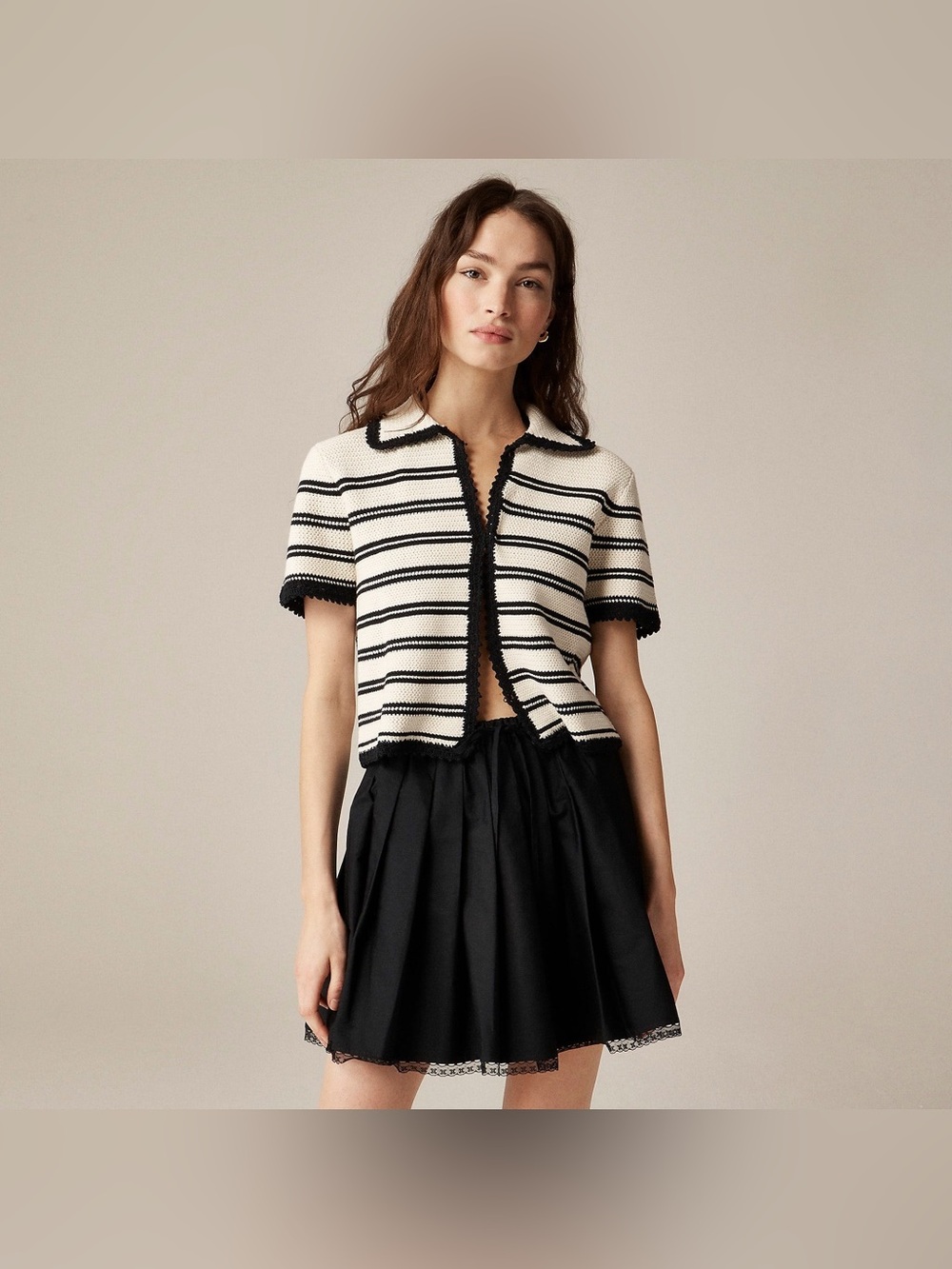 NWT J.Crew Crochet Short-Sleeve Cardigan